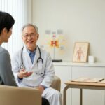 Consultation for stem cell therapy in Clearwater, highlighting patient-doctor interaction and medical environment