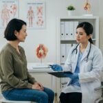 Patient consultation about stem cell therapy for arthritis in a modern clinic