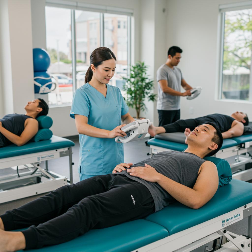 Patient receiving various complementary therapies to enhance stem cell treatment outcomes